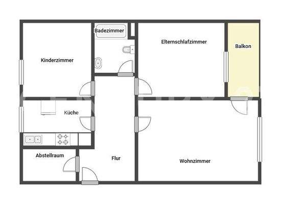 Grundriss der Wohnung