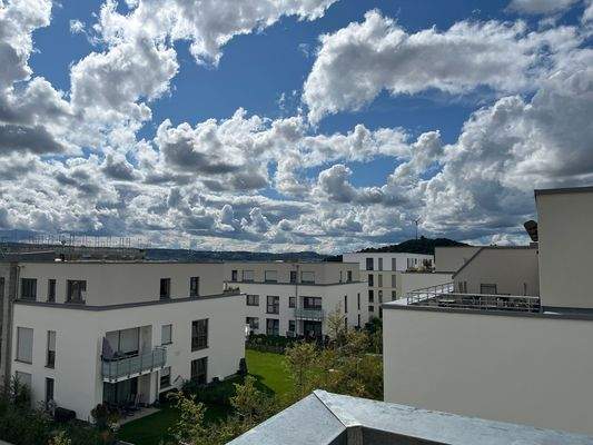 Aussicht auf moderne Wohnhäuser