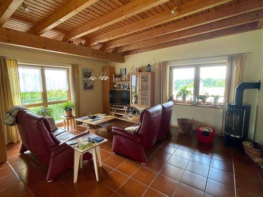 Wohnbereich mit Kaminofen