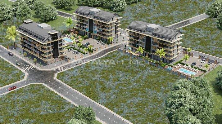 Flats in a Complex Close to the Beach in Alanya