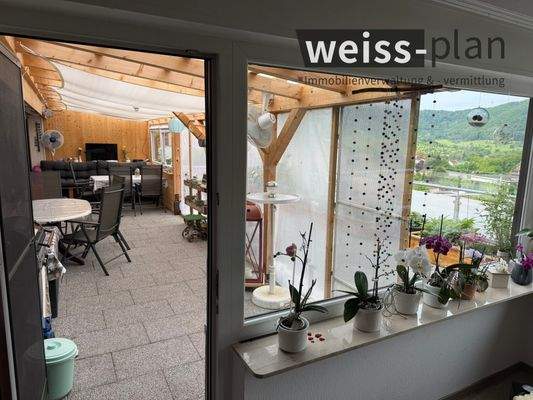 Terrasse Sicht Wohnzimmer