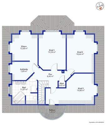 Darstellung Dachgeschoss