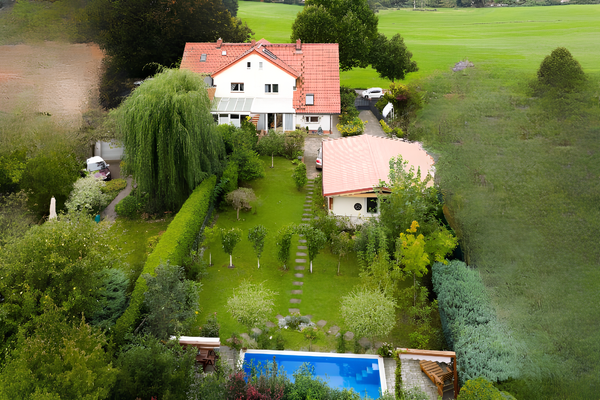 Vogelperspektive Garten