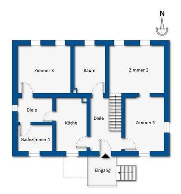 Grundrissskizze Erdgeschoss 