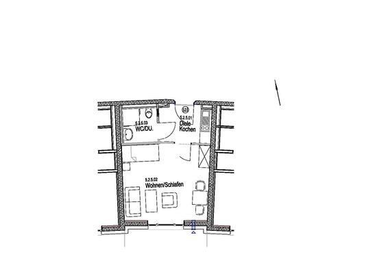 Grundrissbeispiel - 1 Zi.-ETW