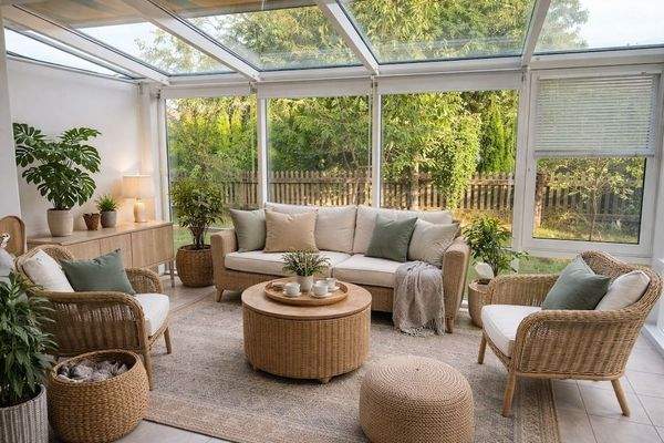 Wintergarten KI-möbliert