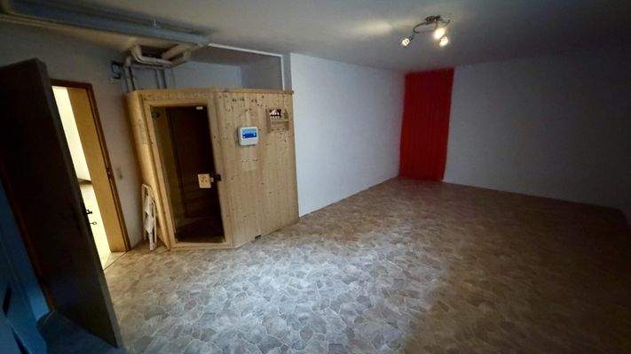 Hobbykeller mit Sauna
