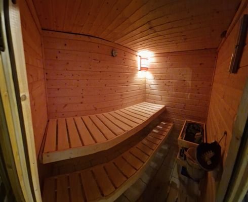 Hobbyraum mit Dusche und Sauna 