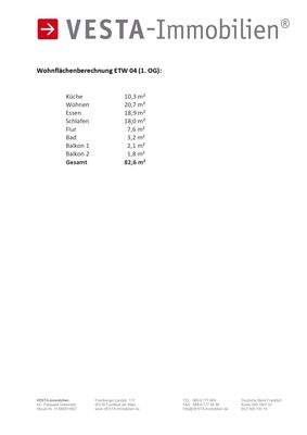 Wohnflächenberechnung ETW 04