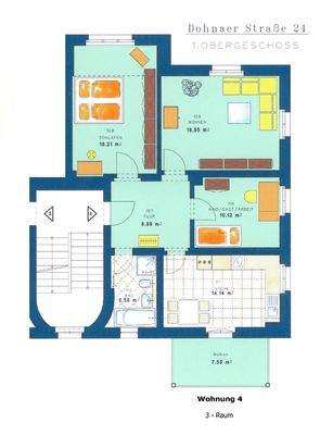 Grundriss Wohnung 4 - 1.OG
