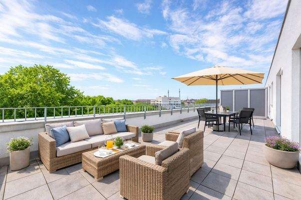 Dachterrasse virtuell möbliert