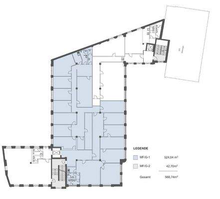 Grundriss Gesamtfläche mit ca 566,74qm