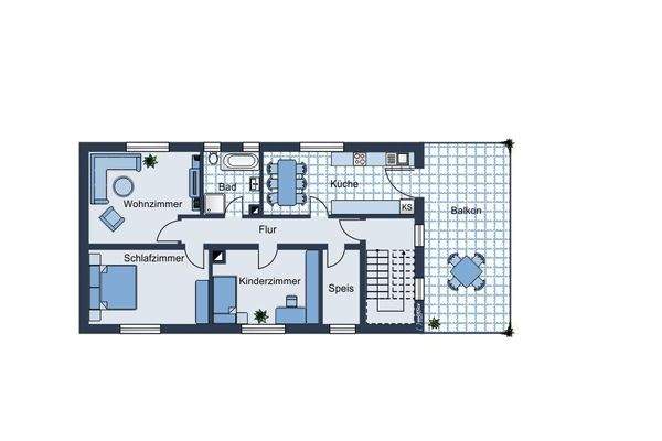 Grundriss Erdgeschoss Josef-Weber-Str.