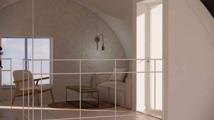 Kreta, Kalyves: 150 Meter zum Meer - Luxusvilla mit Meerblick und privatem Pool in kleinem Komplex zu verkaufen