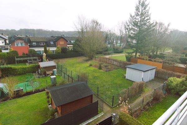 Blick auf den Gemeinschaftsgarten 