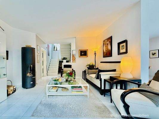 Wohnbereich mit Kamin