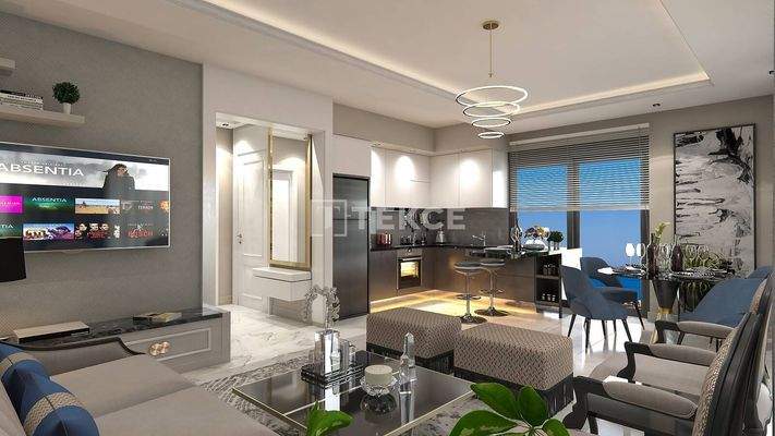 Sea View Ready to Move Apartments in Alanya Demirtaş
