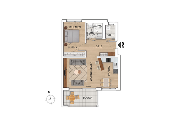 Grundriss Wohnung 21