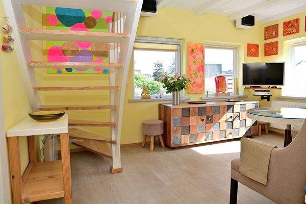 Aufgang zu den Schlafräumen