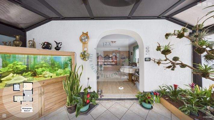 Blick aus Wintergarten