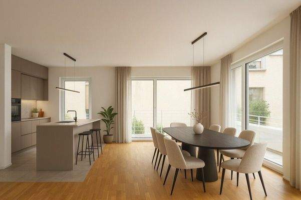 Küchen- Essbereich_Einrichtung beispielhaft