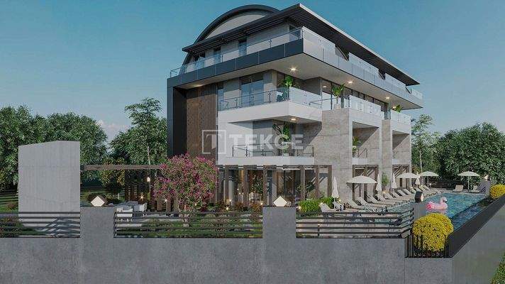 Chic Apartments with City View in a Complex with Amenities in Alanya