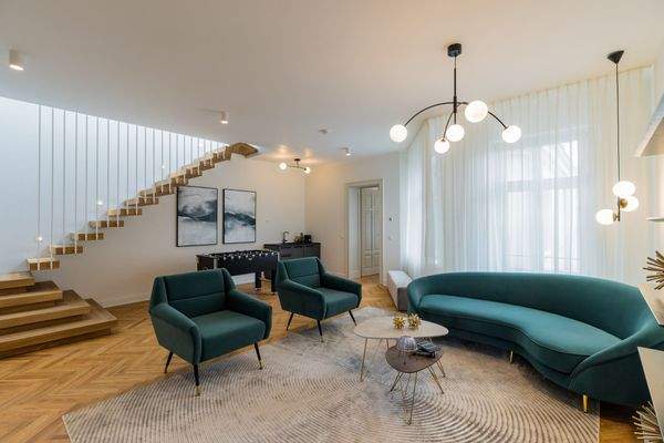 Wohnbereich in der unteren Ebene