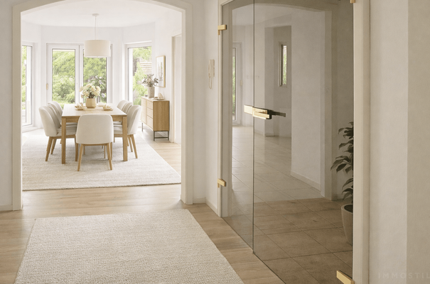 Schöner Esszimmerbereich mit Erker EG- Beispieleinrichtung