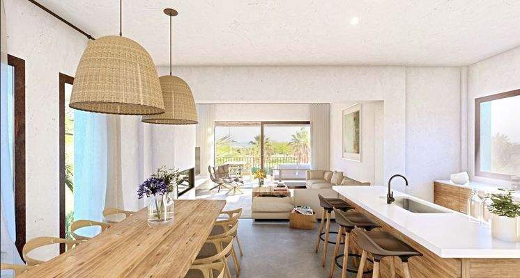 Essbereich mit offener Küche