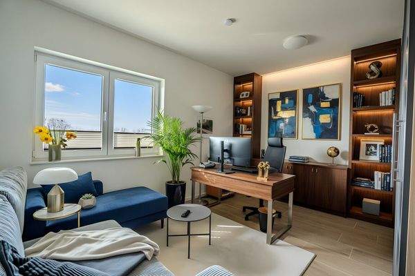 Büro digital möbliert