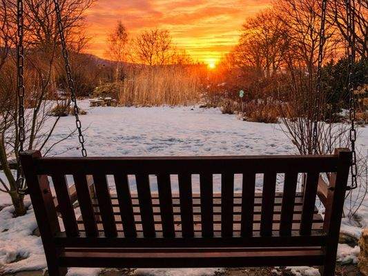 Schaukel Sonnenuntergang
