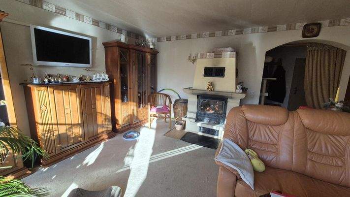 EG-Wohnzimmer Blick auf Kamin