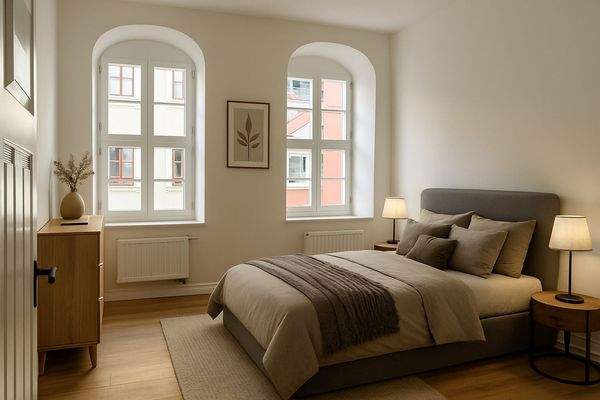 Schlafzimmer gestaged