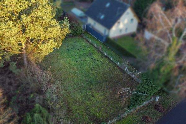 Blick von oben auf das Grundstück