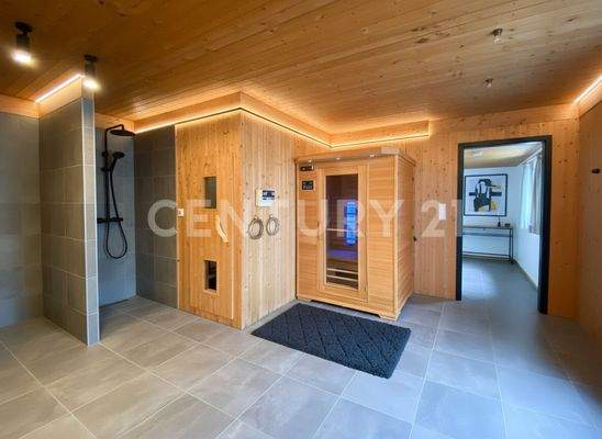 Hobbyraum & Sauna (+Schwimmbad), mit KI bearbeitet