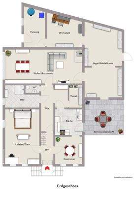 mit Beispielmöblierung