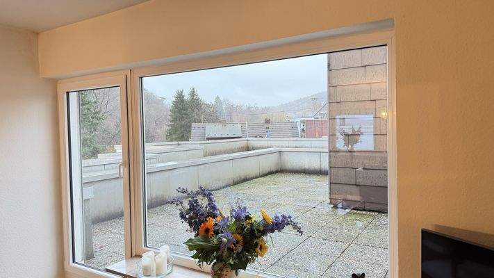 Ausblick auf die Terrasse