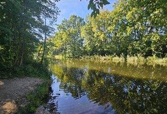 Angelplatz und Badestelle direkt vor der Tür