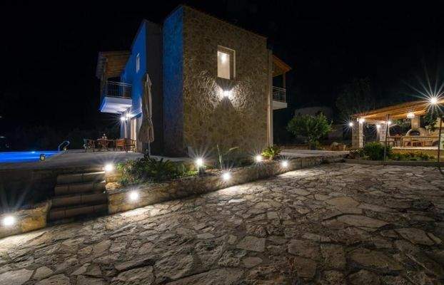 Kreta, Kokkino Chorio: Villa mit spektakulärem Blick auf das Meer und den Sonnenuntergang zu verkaufen