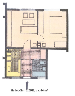 Grundriss der Wohnung