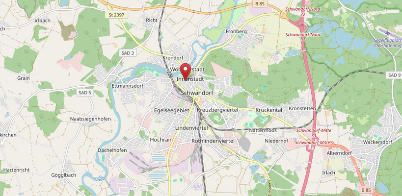 Lageplan_2025-09-02 16_30_16-Adolf-Kolping-Platz 1, 92421 Schwandorf _ OpenStreetMap – Mozilla Firef