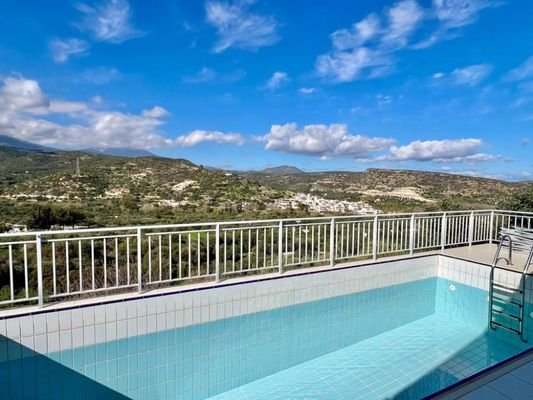 Kreta, Kalo Chorio: Charmantes Landhaus mit Pool, Garten und Meerblick zu verkaufen