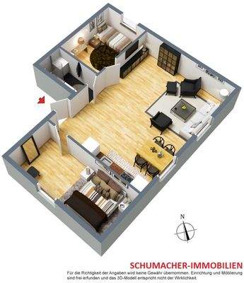 Grundriss der Wohnung