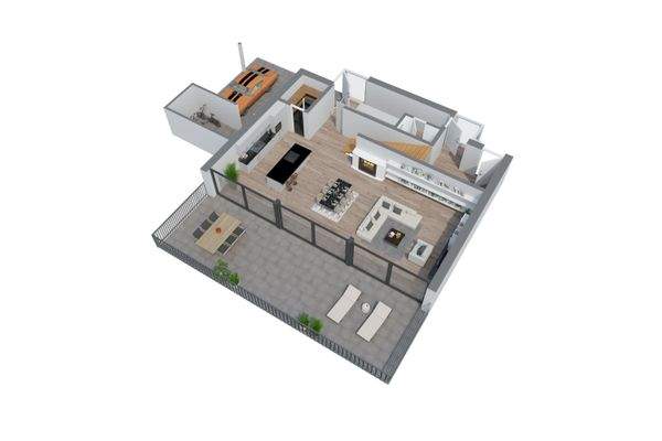 3D - Grundriss - EG - SV.A