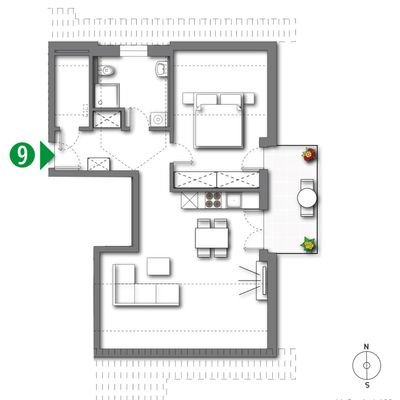 Grundriss (kein Maßstab - Details können abweichen)