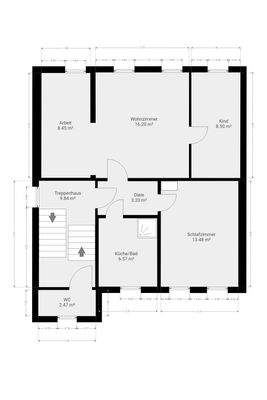 Vorderhaus Obergeschoss
