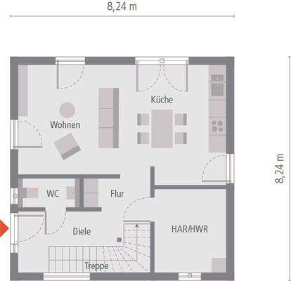 Grundriss Erdgeschoss