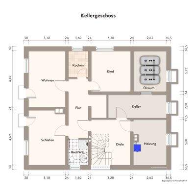 Kellergeschoss Haus 2