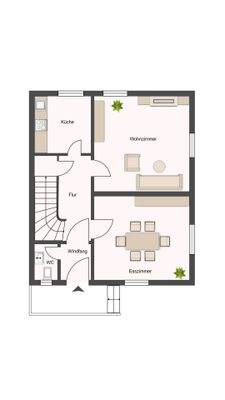 Grundriss Erdgeschoss Nr. 17