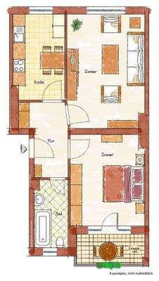 Grundriss virtualisiert